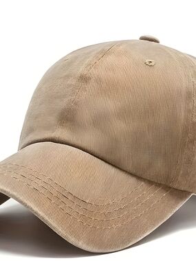 Classic Solid Baseball Cap in Beige
